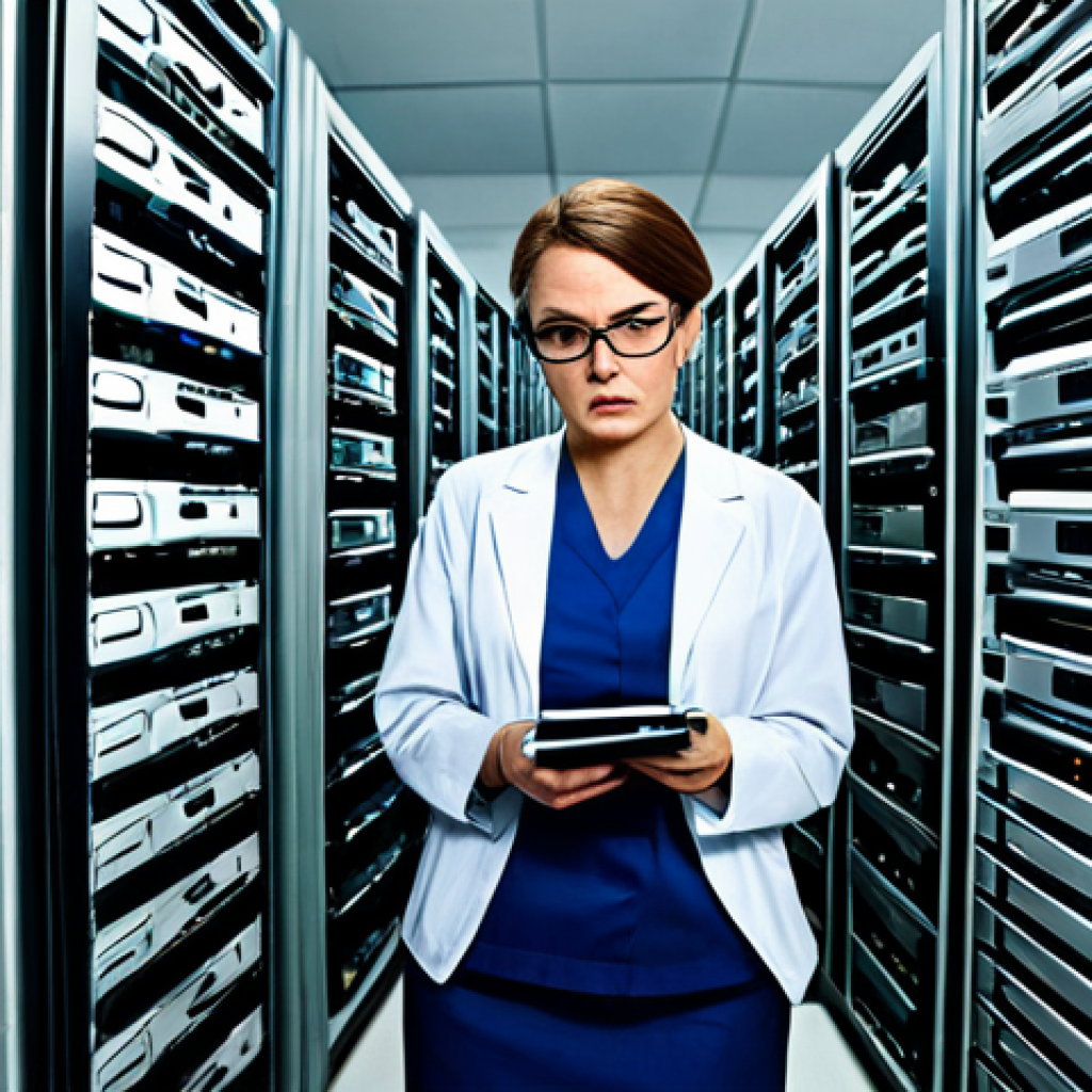 Data Silos in Healthcare**

"A frustrated IT professional surrounded by stacks of mismatched hard drives and data tapes in a chaotic, cluttered server room. She's trying to connect cables but looks overwhelmed. Fully clothed in professional attire, appropriate content, safe for work, perfect anatomy, natural proportions, depicts the challenges of data interoperability in medical imaging, professional concept art, high quality."

**