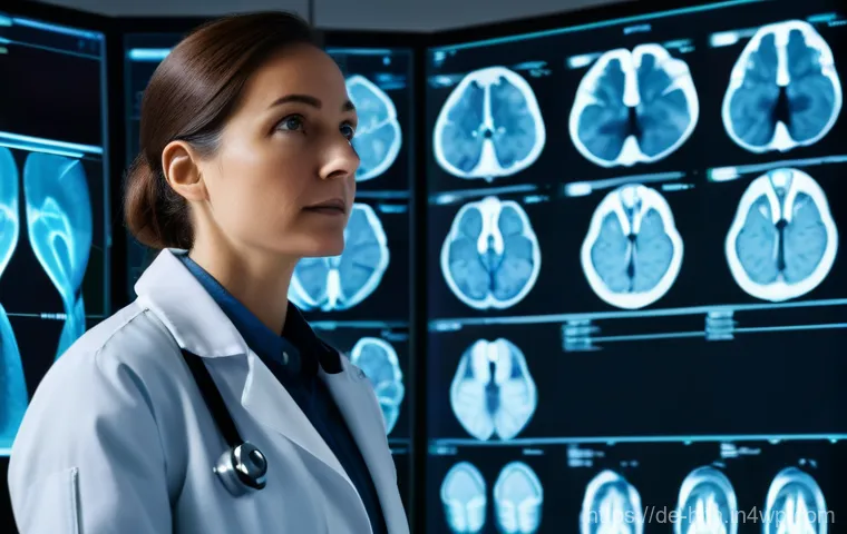 AI 기술의 발전이 의료 영상 분석의 패러다임에 미치는 영향 - Image Prompt 1: The AI-Enhanced Radiologist**