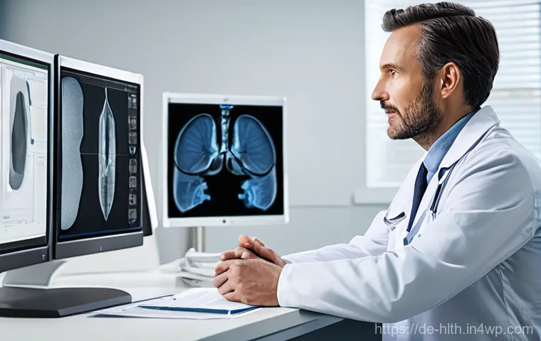 MRI 영상에서 AI 분석의 역할 - **Prompt 2: Dynamic Data Processing for Accelerated Diagnosis**
    "An abstract and futuristic digi...